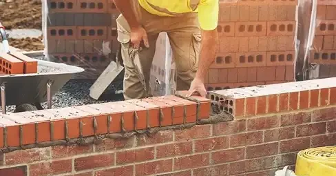 Bricklayers at work